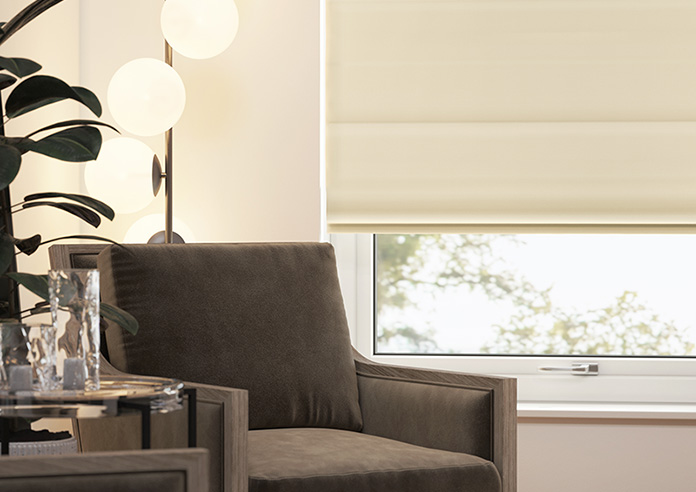 Kyoto Faux Silk, Sand - Twist&Fit Roman Blind - Image 5